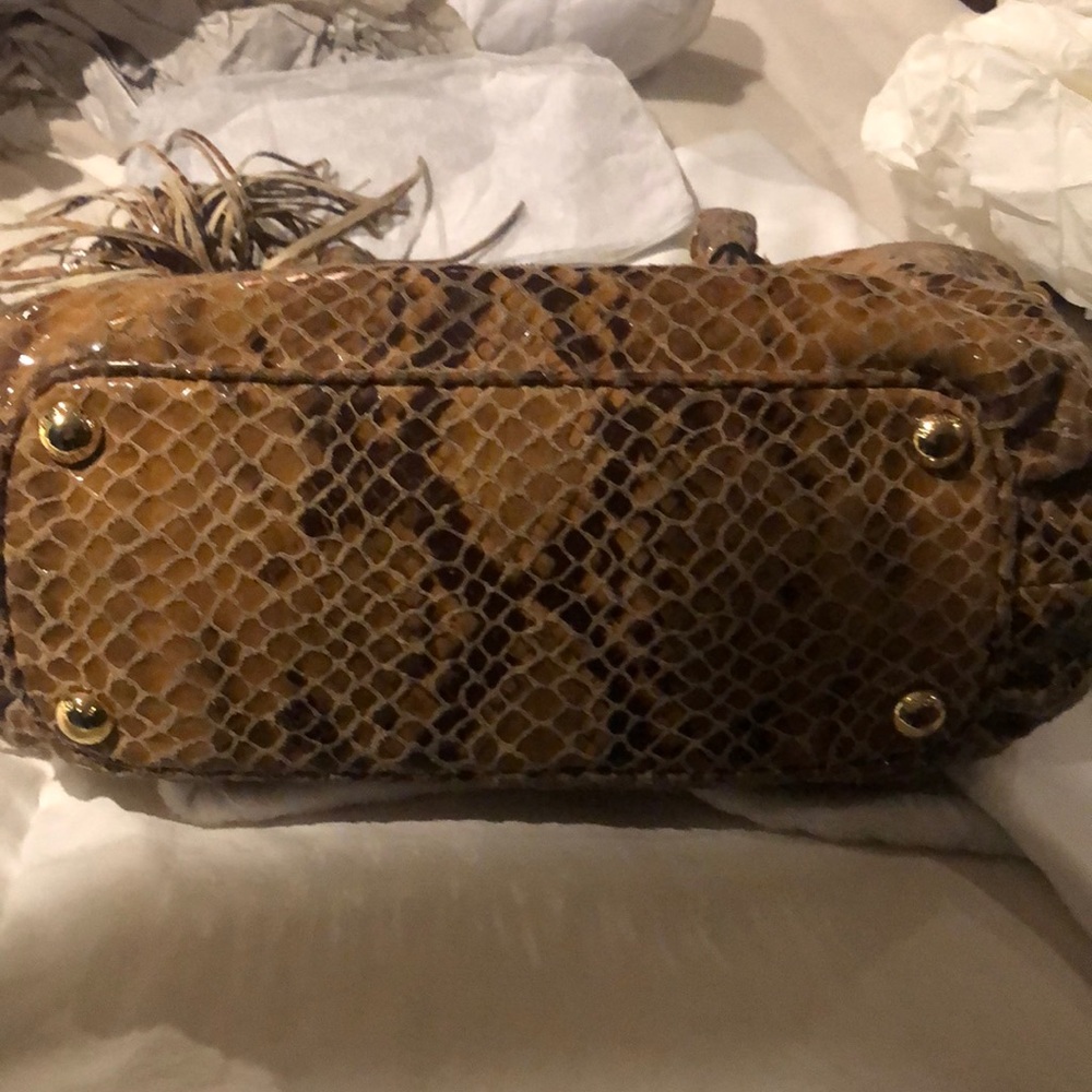 Michael Kors Leather Python Handbag - image 4